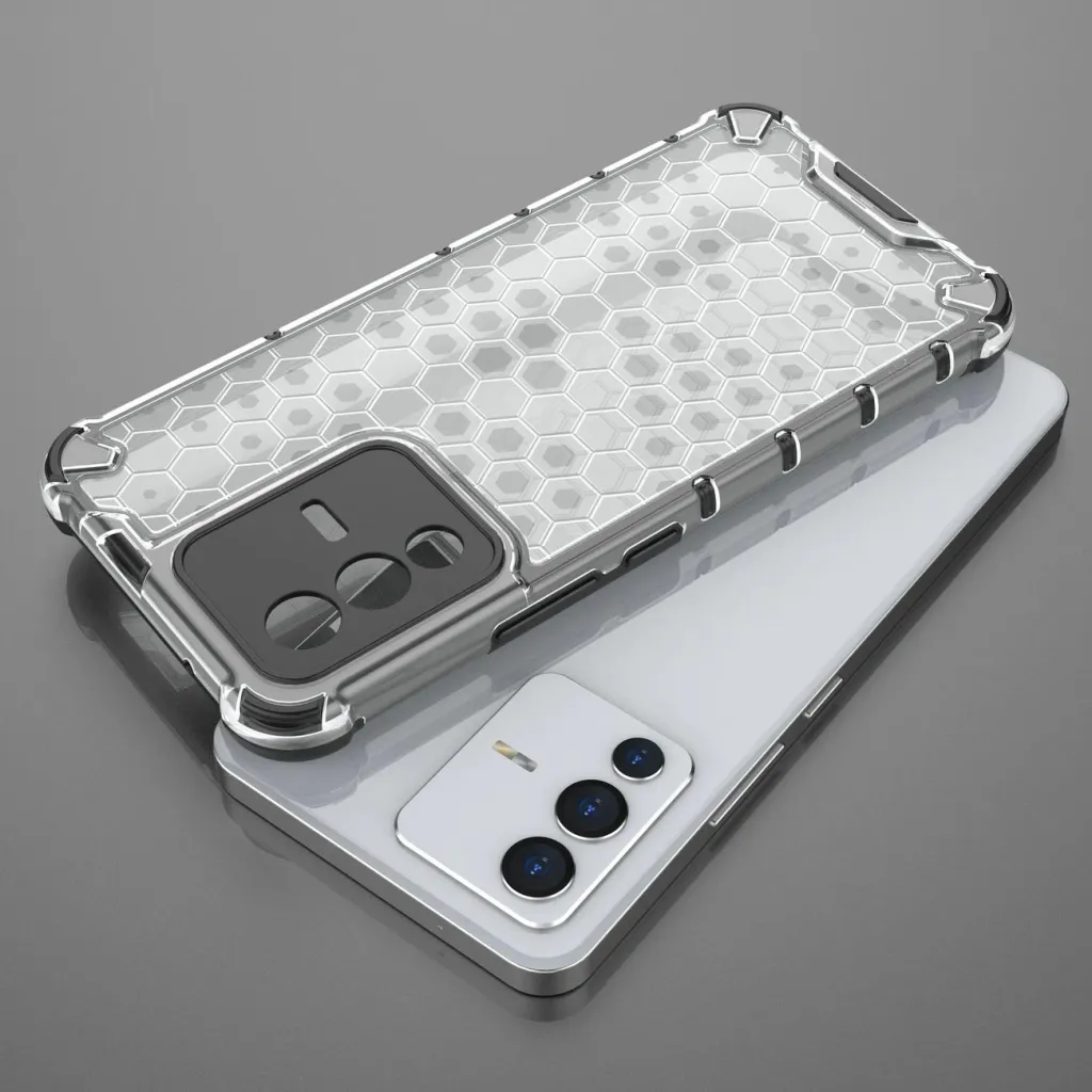 Mbështjellës Hurtel honeycomb për Vivo V23 5G, i zi - 20