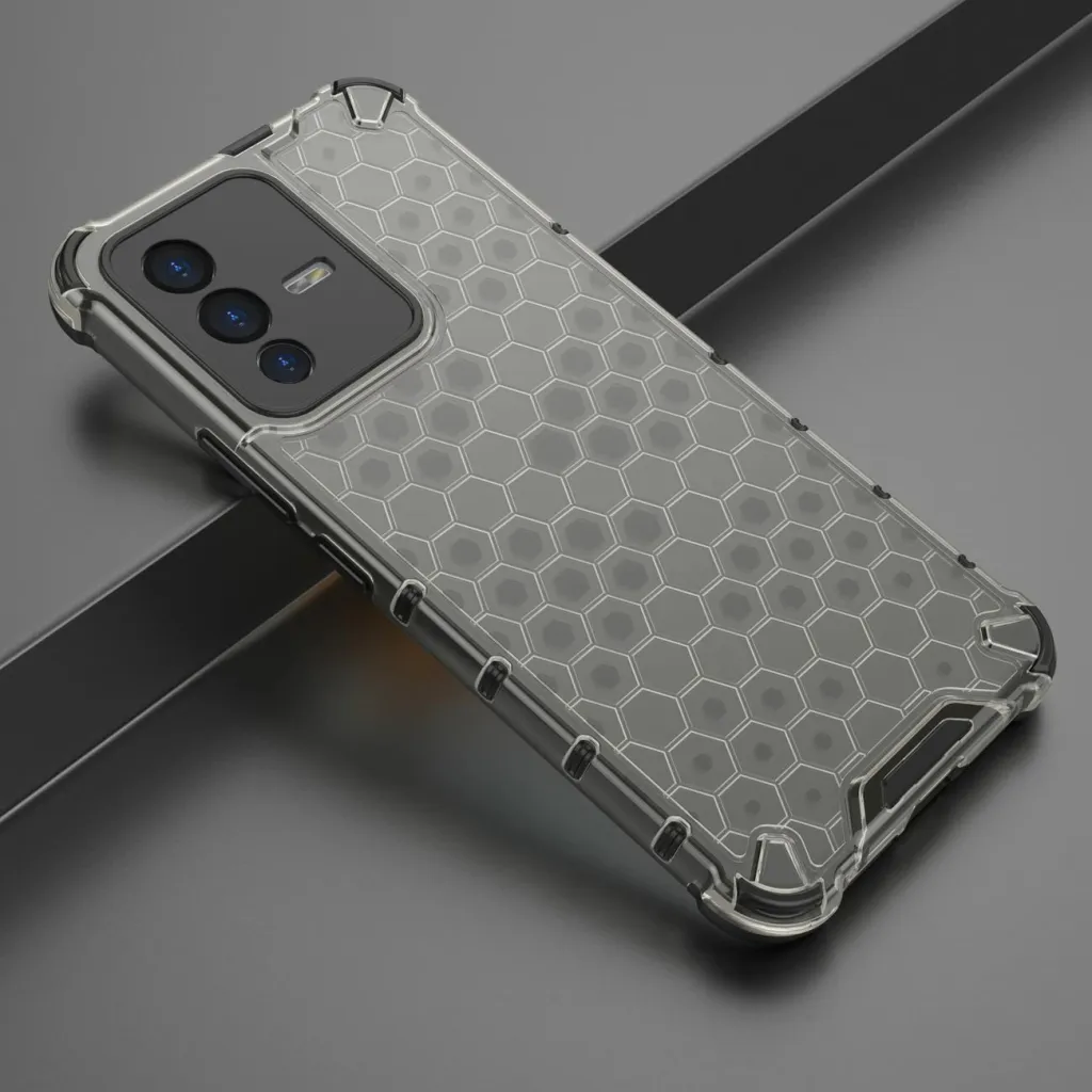 Mbështjellës Hurtel honeycomb për Vivo V23 5G, i zi - 3