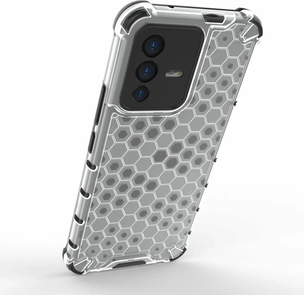 Mbështjellës Hurtel honeycomb për Vivo V23 5G, i zi - 4