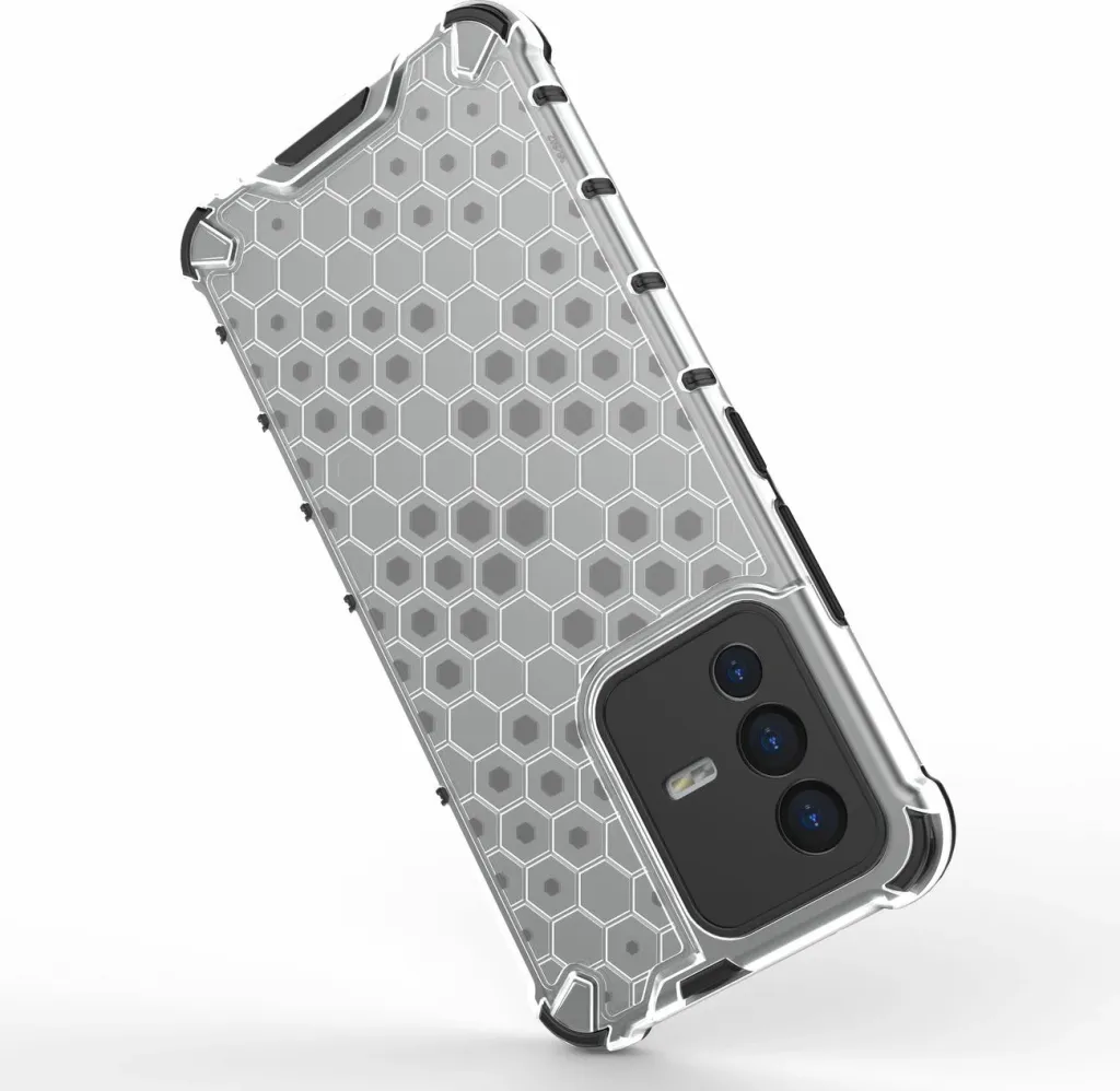 Mbështjellës Hurtel honeycomb për Vivo V23 5G, i zi - 5