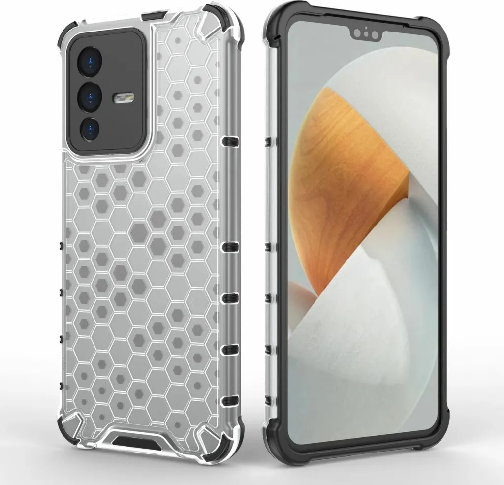 Mbështjellës Hurtel honeycomb për Vivo V23 5G, i zi - 9