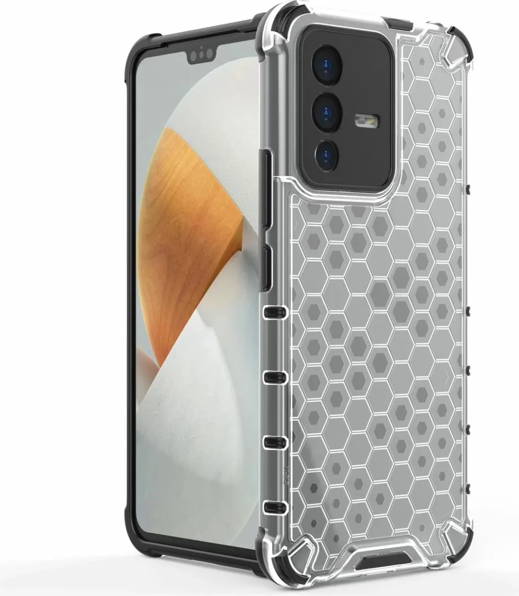 Mbështjellës Hurtel honeycomb për Vivo V23 5G, i zi - 10