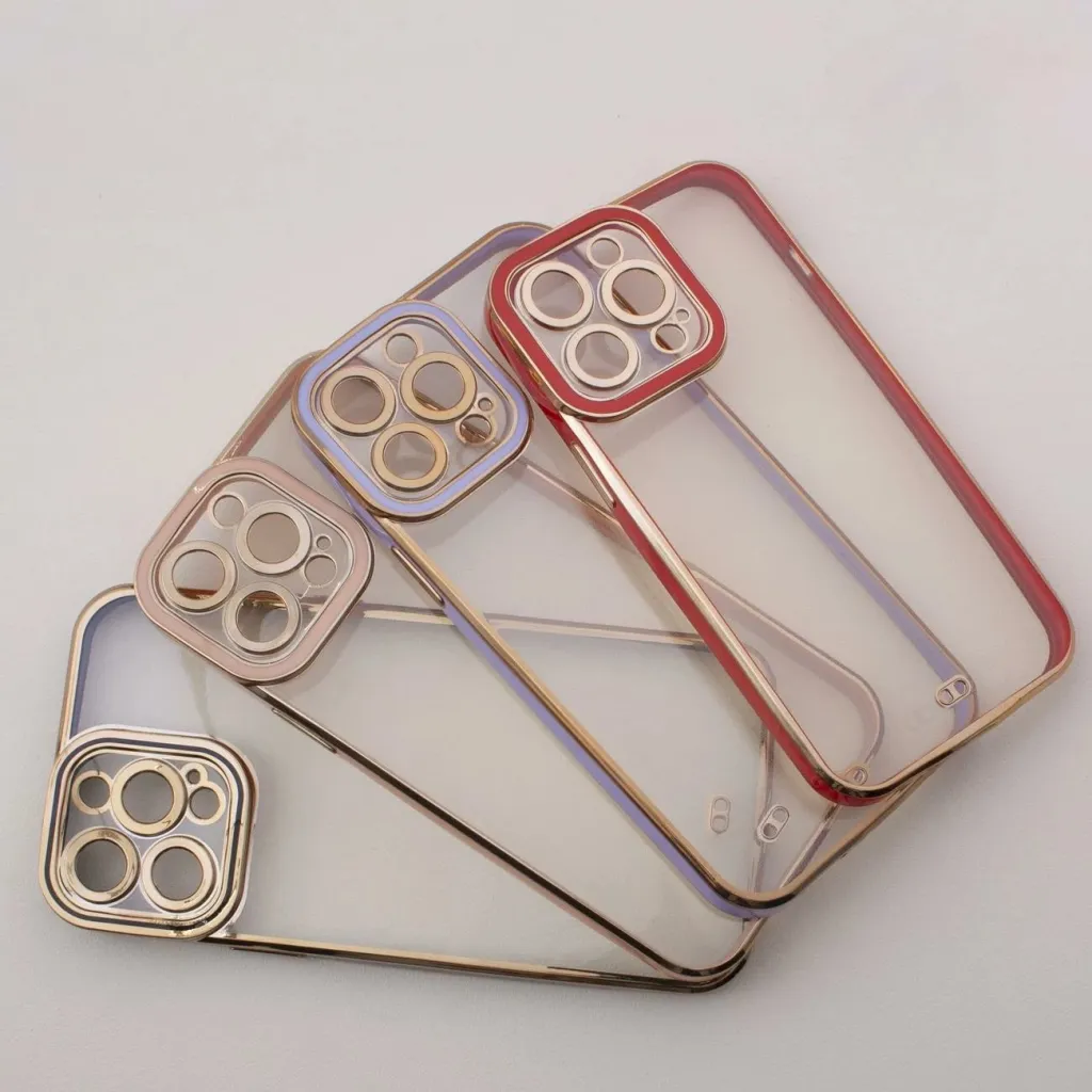 Mbrojtëse telefoni Hurtel Fashion Case për iPhone 12 Pro Max, xhel, kornizë e artë e kuqe - 7