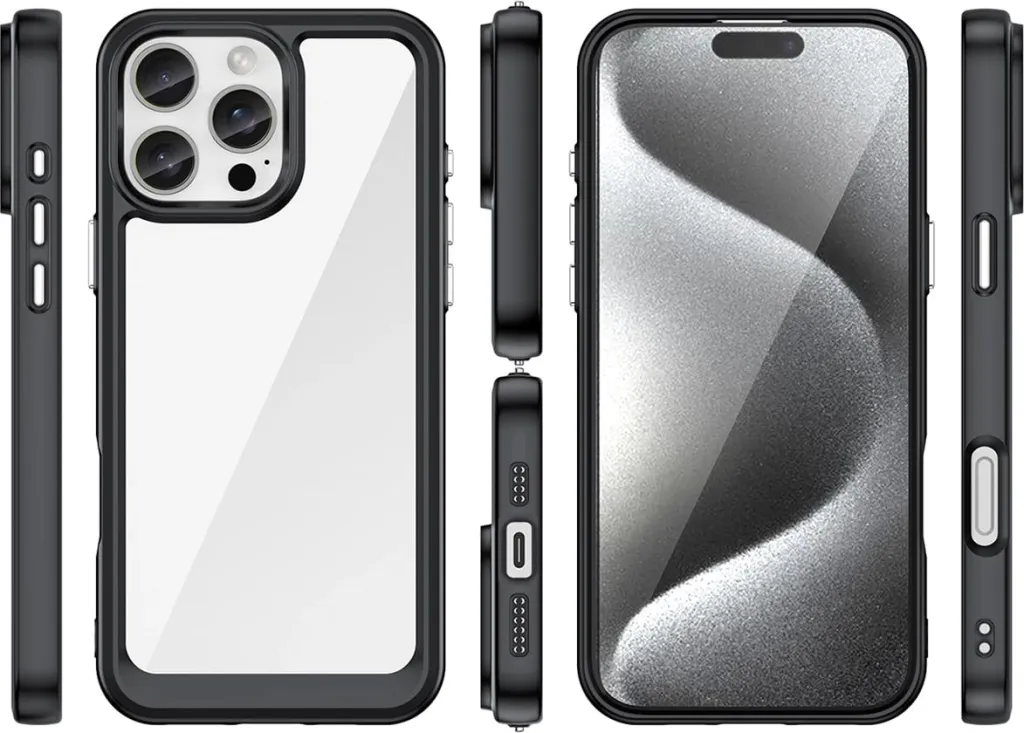 Mbështjellës Hurtel Outer Space Case për iPhone 16 Pro Max, i zi - 2