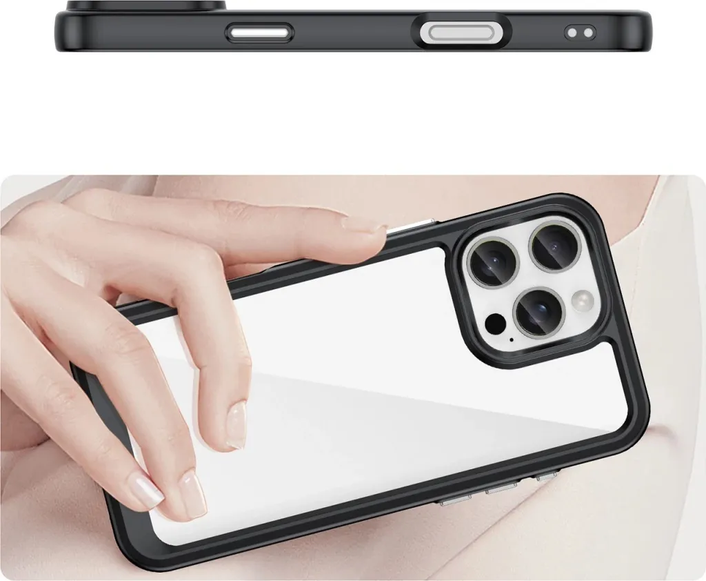 Mbështjellës Hurtel Outer Space Case për iPhone 16 Pro Max, i zi - 4