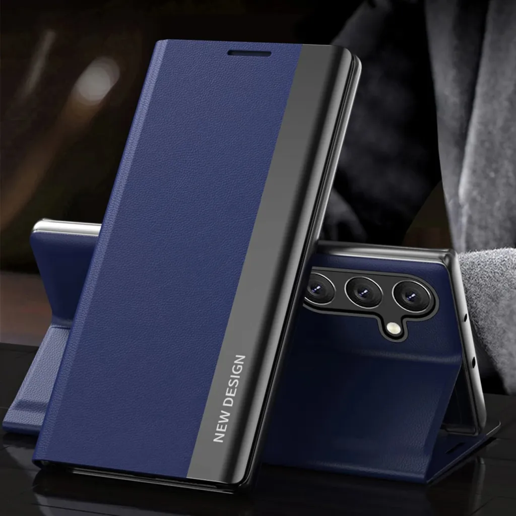 Mbështjellës Hurtel Sleep Case Pro për Samsung Galaxy S25+, kaltër - 2