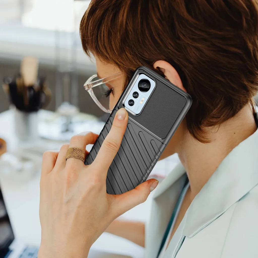 Mbështjellës Hurtel Thunder Case për Xiaomi 12 Lite, TPU, i zi - 2