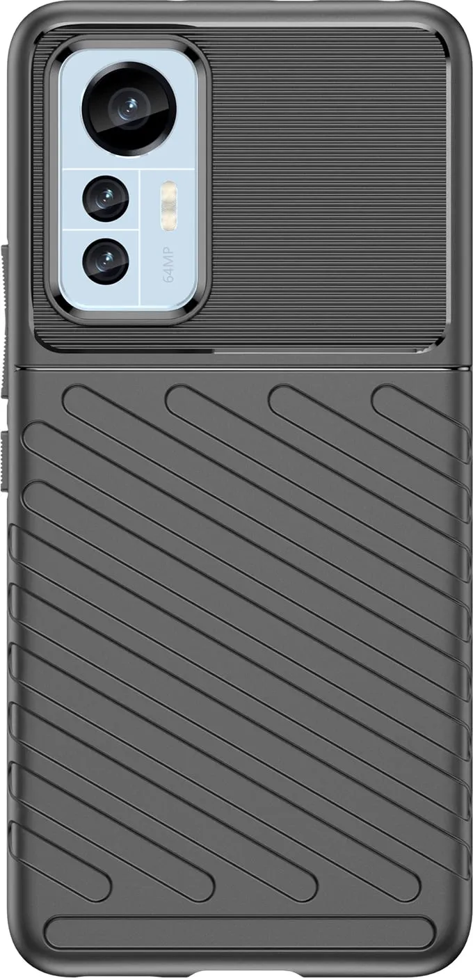 Mbështjellës Hurtel Thunder Case për Xiaomi 12 Lite, TPU, i zi - 3