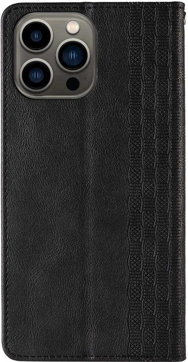 Mbështjellës Hurtel Magnet Strap Case për iPhone 12 Pro, me portofol dhe litar dore, e zezë - 6