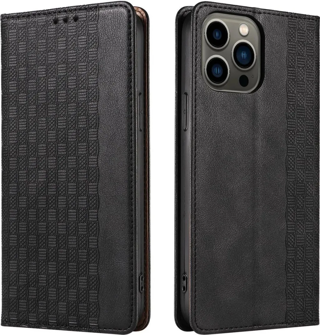 Mbështjellës Hurtel Magnet Strap Case për iPhone 12 Pro, me portofol dhe litar dore, e zezë - 7