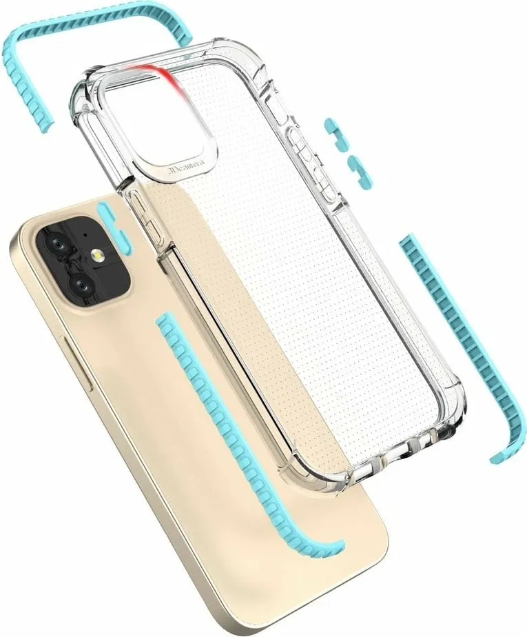 Mbështjellës Hurtel Spring Armor për iPhone 12 mini, TPU, kornizë e gjelbër - 2
