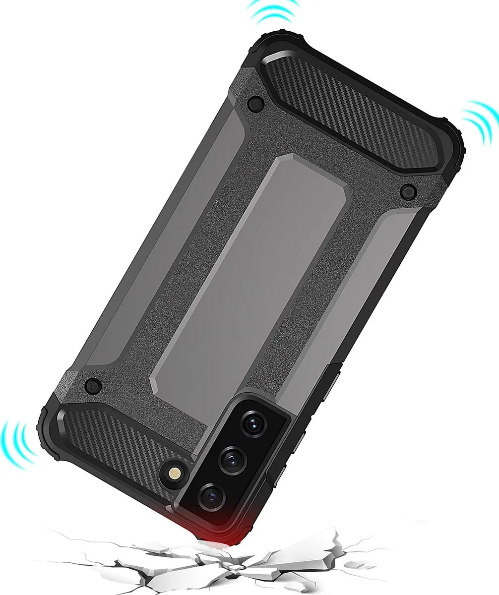 Mbështjellës Hurtel Hybrid Armor për Samsung Galaxy S23+, kaltër - 8