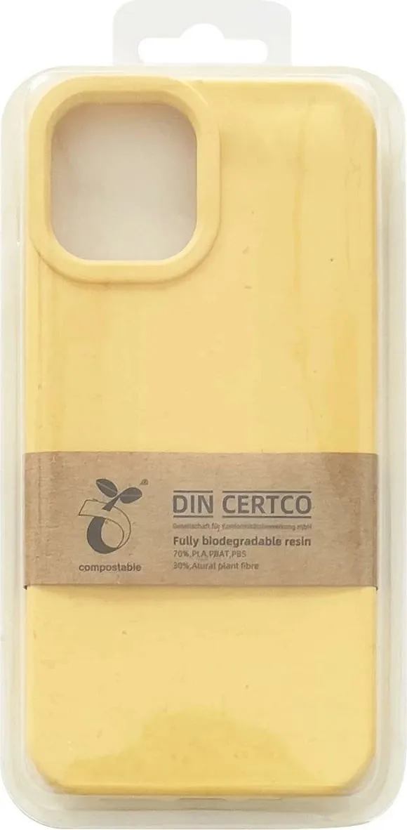 Mbështjellës Hurtel Eco Case për iPhone 11 Pro, silikon, e verdhë - 3