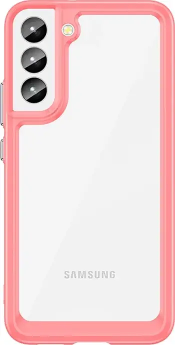 Mbulesë telefoni Hurtel Outer Space Case për Samsung Galaxy S22 Ultra, kornizë xheli, pjesë e pasme e fortë, e kuqe