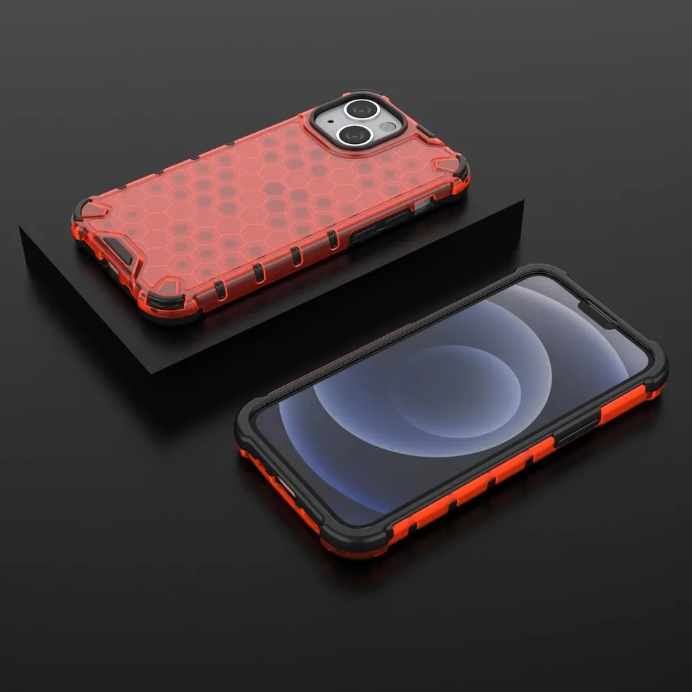 Mbështjellës Hurtel Honeycomb për iPhone 13 mini, i kuq - 13
