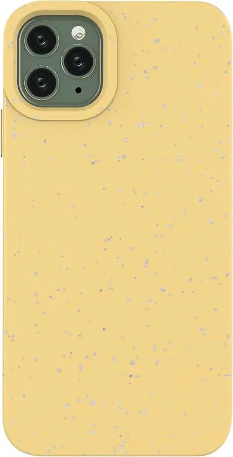 Mbështjellës Hurtel Eco Case për iPhone 11 Pro Max, silikon, e verdhë - 1