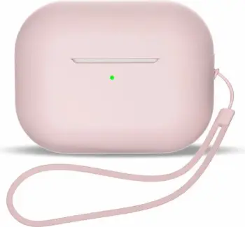 Mbështjellës Hurtel për AirPods 1/2 me rrip dore, rozë