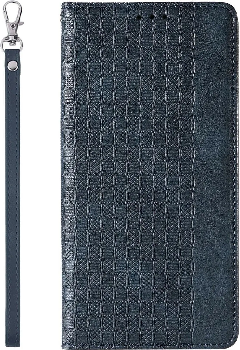 Mbulesë portofol Hurtel Magnet Strap Case për iPhone 12 Pro, me magnet, me mini lanyard, blu - 5