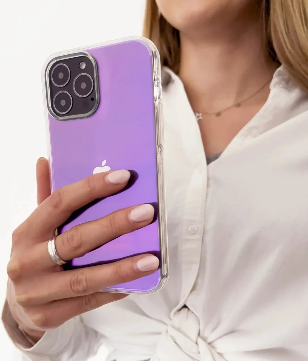 Mbështjellës Hurtel Aurora Case për iPhone 13 Pro, TPU, Violet - 3