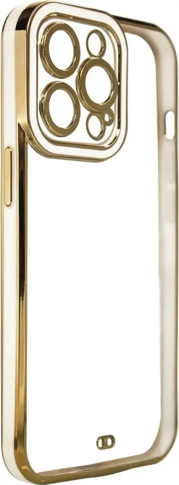 Maskë telefoni Hurtel Fashion Case për Samsung Galaxy A13 5G, xhel, kornizë ari, e bardhë