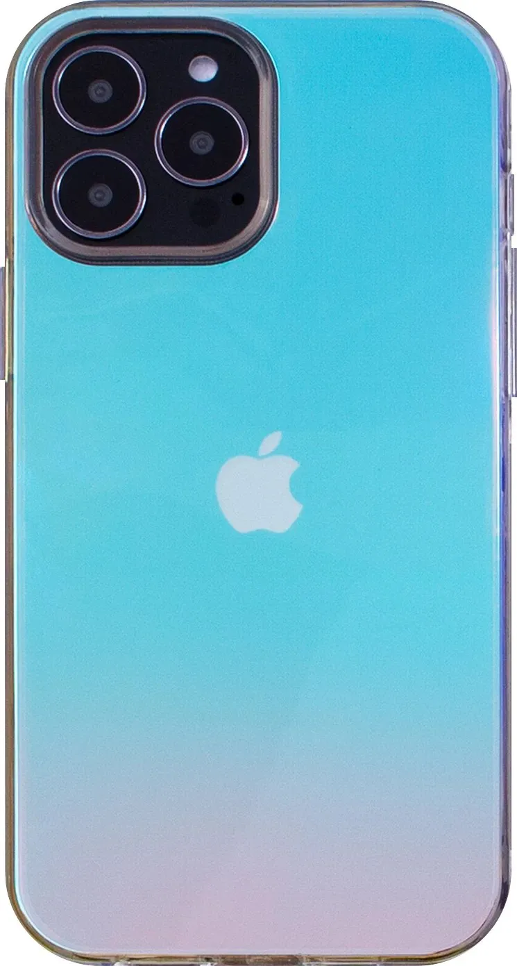 Mbrojtëse telefoni Hurtel Aurora Case për iPhone 13 Pro, xhel transparente, efekt iridescent, blu - 2