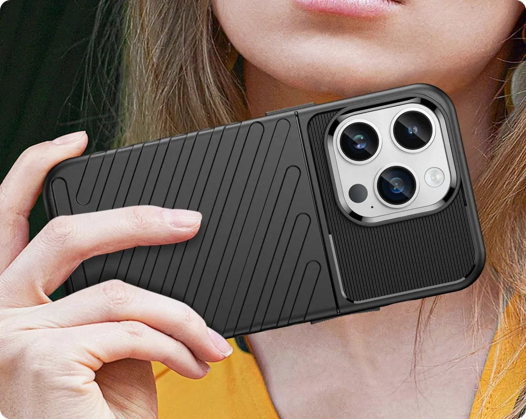 Këse telefoni Hurtel Thunder Case për iPhone 14 Pro Max, mbrojtëse, e zezë - 5