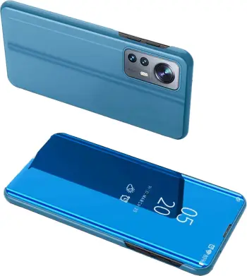 Mbulesë telefoni Hurtel Clear View për Xiaomi 12 Lite, flip cover, blu