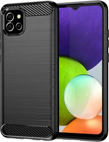 Mbrojtëse telefoni Carbon Series për Samsung Galaxy A03s, TPU, karbon, e zezë