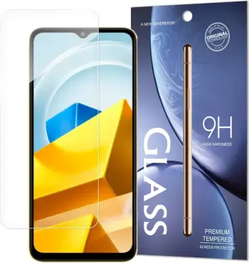 Xham mbrojtës Hurtel Tempered Glass për Xiaomi Poco M5, 9H, transparnet