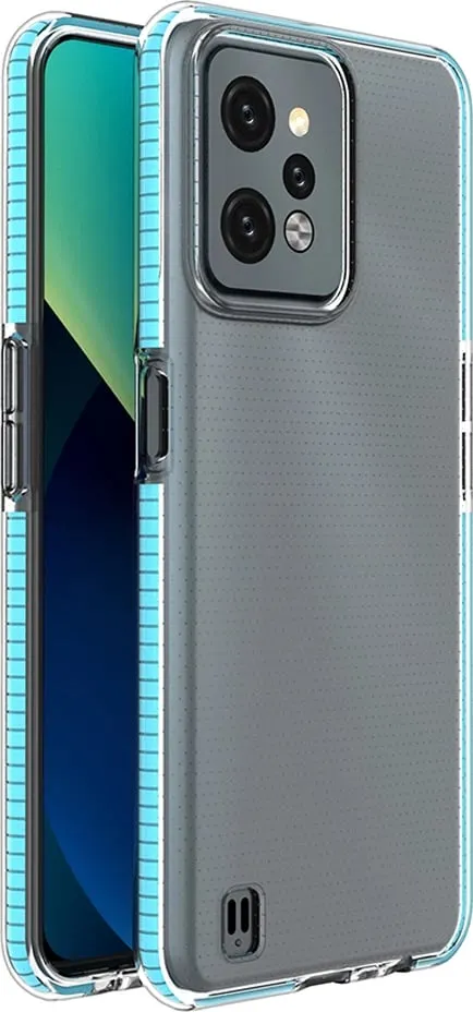 Mbështjellës Hurtel Spring Case për Realme C31, TPU, blu e çelët - 1