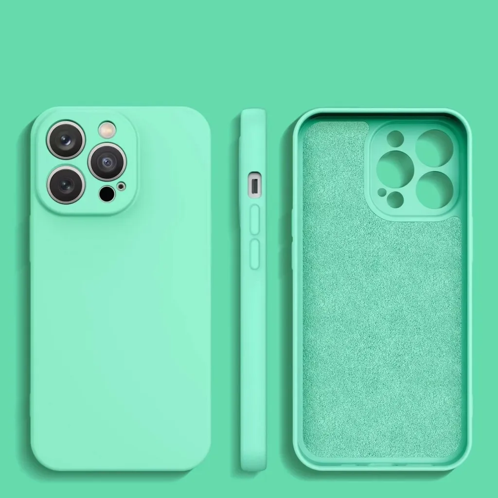 Kllëf silikoni Hurtel për iPhone 13 Pro Max, silikon, mint e gjelbër - 2