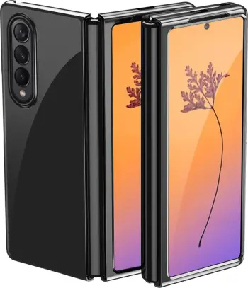 Kllapë telefoni Hurtel për Samsung Galaxy Z Fold 4, kornizë metalike, e zezë