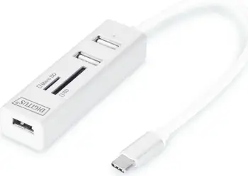 USB Hub Digitus (DA-70243), i bardhë