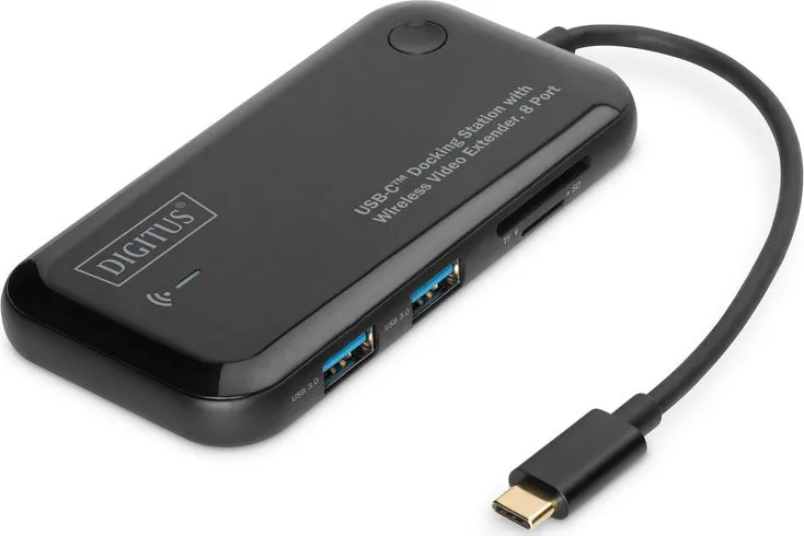 Përshtatës Digitus DA-70890 USB-C, i zi - 1
