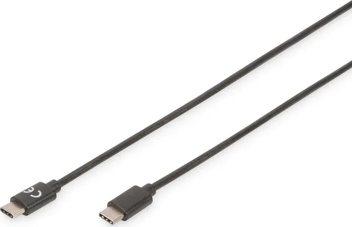 Kabllo Digitus (AK-300155-010-S) USB-C - USB-C, 1m, e zezë - 1