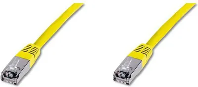 Kabllo Digitus Patchcord, SF/UTP, Cat5e, 1m, e verdhë - 1