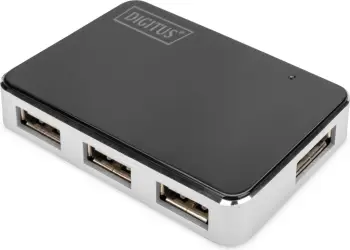 Qendër USB Digitus 4-Port USB 2.0 HighSpeed, e zezë
