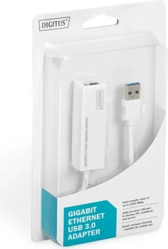 Përshtatës rrjeti Digitus DN-3023, 1 GBit/s, USB-A, i bardhë - 5