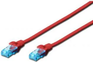 Kabllo rrjeti Digitus U/UTP cat.5e PVC, 1m, e kuqe - 1