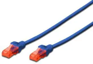 Kabllo rrjeti Digitus DK-1612-005/B, Cat.6, 0.5m, e kaltër