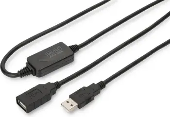 Kabllo USB Digitus USB-A DA73101, 15 m, e zezë