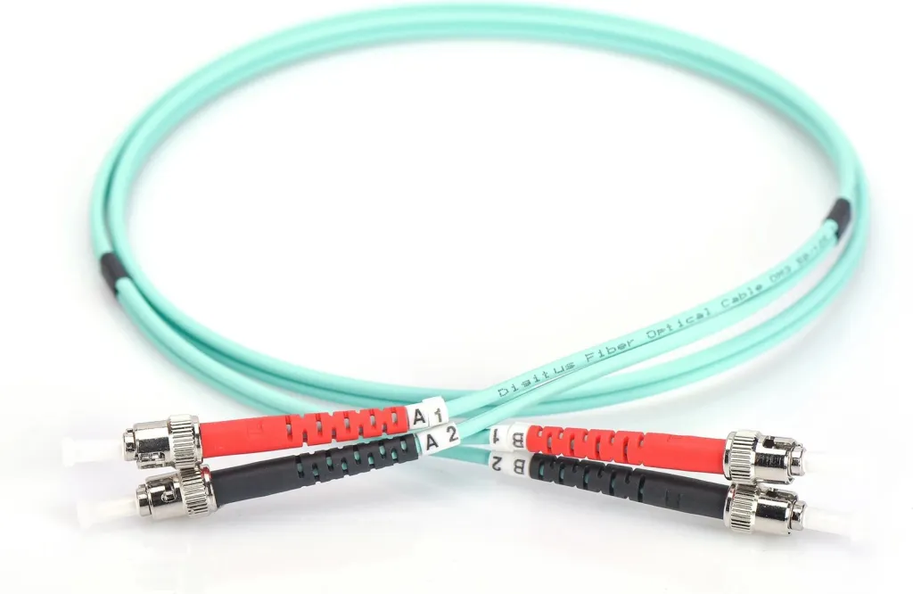 Kabllo patchcord Digitus, me fibër optike ST/ ST, OM3, 3m - 4
