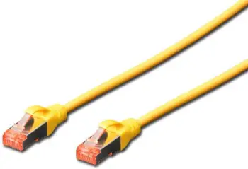 Kabllo patchcord Digitus Cat.6, S/FTP, 0.5m, e verdhë