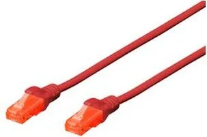 Kabllo rrjeti Digitus Patchcord U/UTP, Cat6, 5m, e kuqe - 1