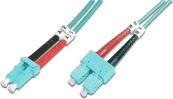 Kabllo Digitus LWL Patchcable DK-2532-10/3, LC-SC, 10m, OM3, e kaltër