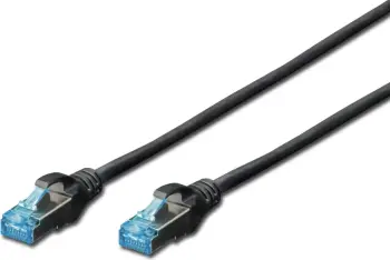 Kabllo patchcord Digitus Cat.5e, SF/UTP, 5m, e zezë