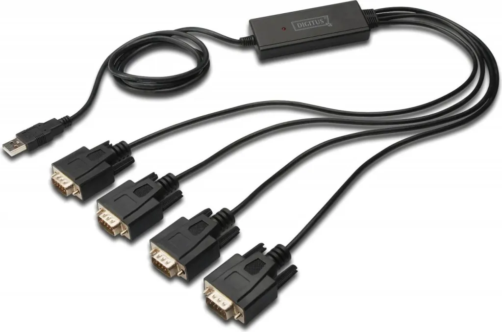 Kabllo Digitus USB-A në RS-232, 1.5m, e zezë - 1