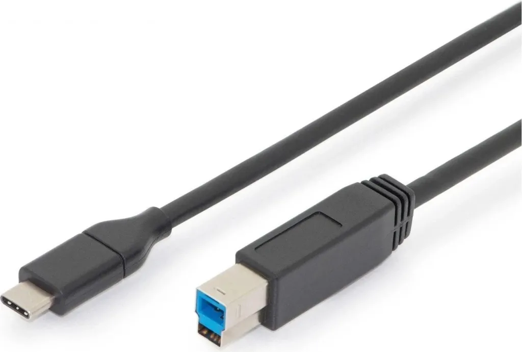 Kabllo Digitus USB-C - USB-B, 1.8m, e zezë - 1
