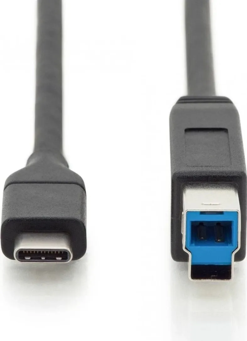 Kabllo Digitus USB-C - USB-B, 1.8m, e zezë - 2