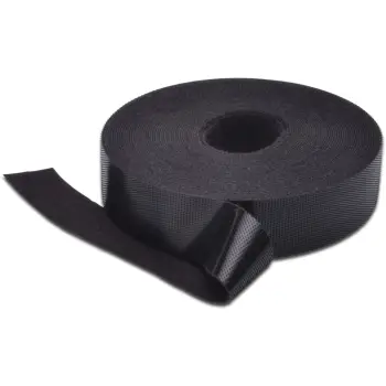 Kabllo për Rrjet Rrip ngjitës (Hook-and-Loop Strap) 20mm / Rrotull 10m – Zezë